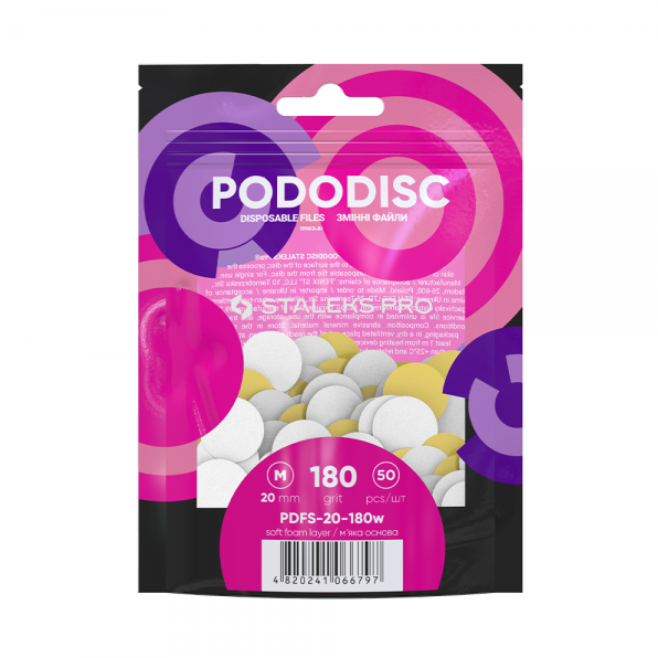 PODODISC-White wegwerp vijl-pads met dunne foam laag